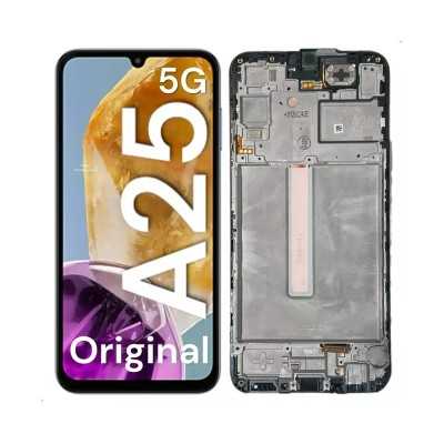 Pantalla para samsung a25 5g original con marco